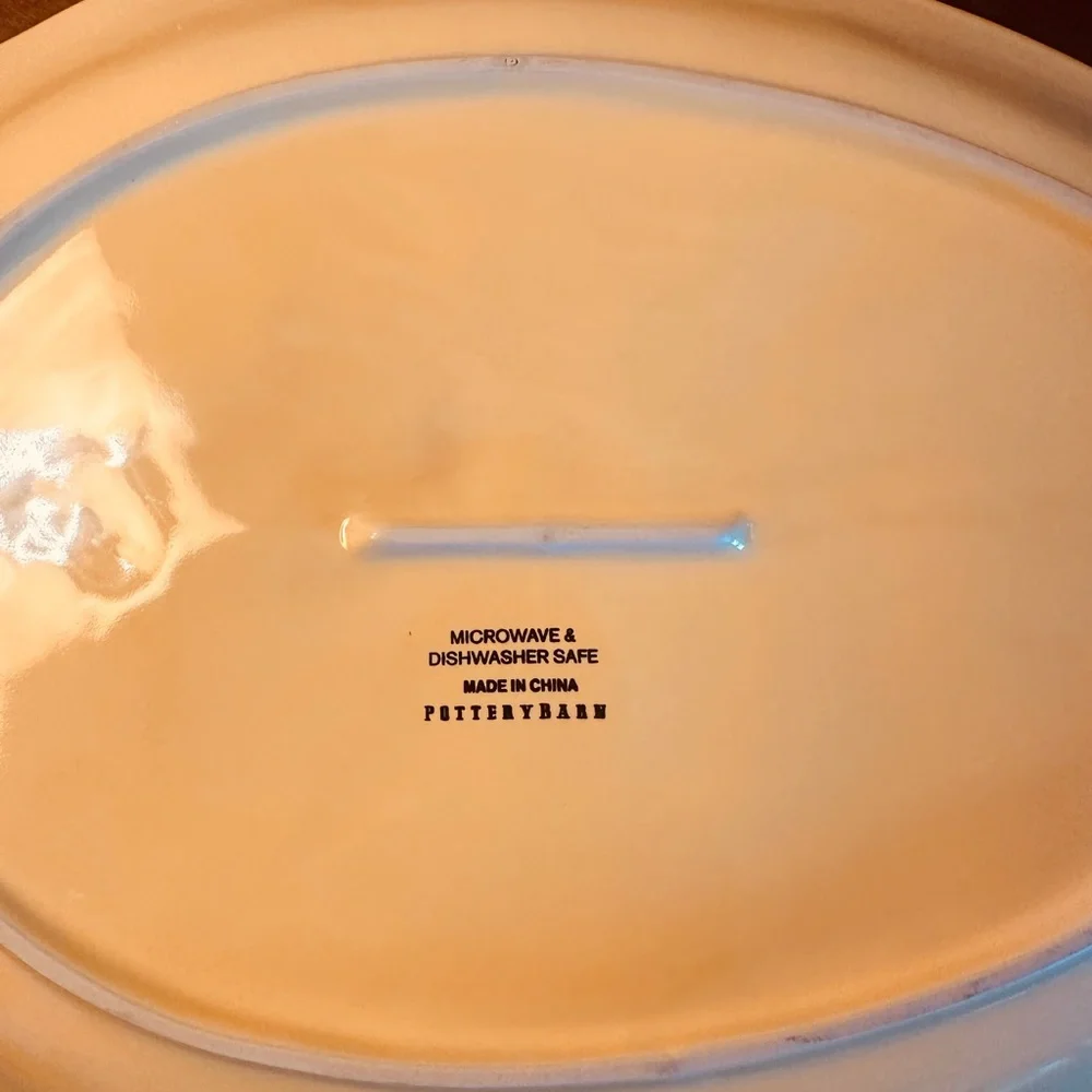 Pottery Barn Charlotte 16” Egg Shaped Platter
